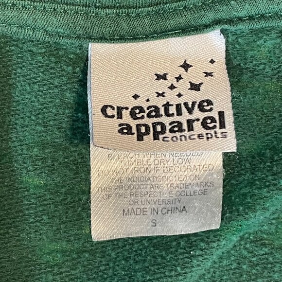 Michigan State Spartans Green Burn Out Zip-Up Hoodie Womens S Creative Apparel - Picture 2 of 10